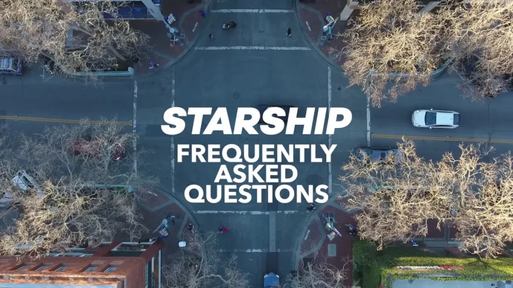 Stillbild ur Starship Technologies video om hur leveransroboten korsar gatan
